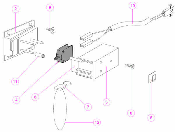 DOOR SERVICE SWITCH VENDO / MPN - 135579